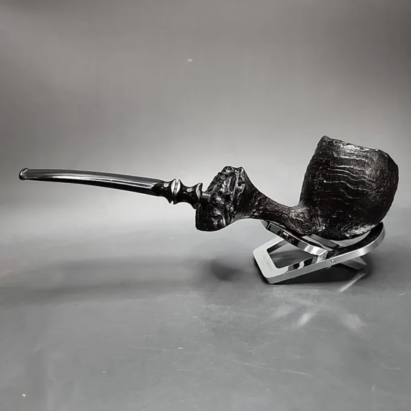 Preben Holm Hand Cut Sandblasted Freehand Estate Briar Pipe, Danish Estates - Image 8