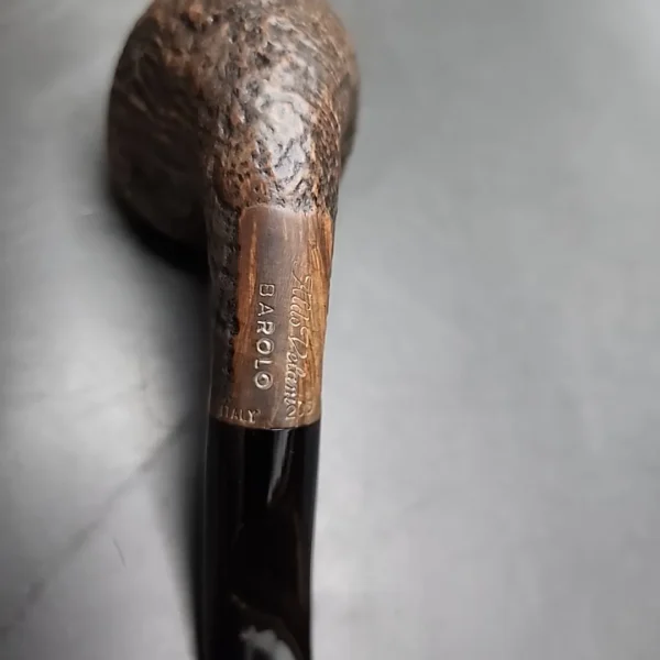 Aldo Velani Barolo Sandblasted Pear Estate Briar Pipe, Unsmoked - Image 9