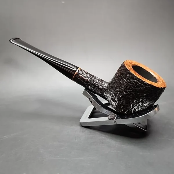 Savinelli Oscar Aged Briar 115 KS Rusticated Pot Estate Briar Pipe, Italian Estates - Image 9