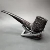 Darnell Old Briar Rusticated Bent Billiard Estate Briar Pipe, Unsmoked - Image 9