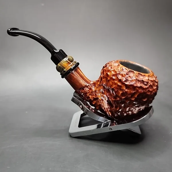 Neerup Classic Rusticated Strawberry Sitter Estate Briar Pipe, Unsmoked - Image 9