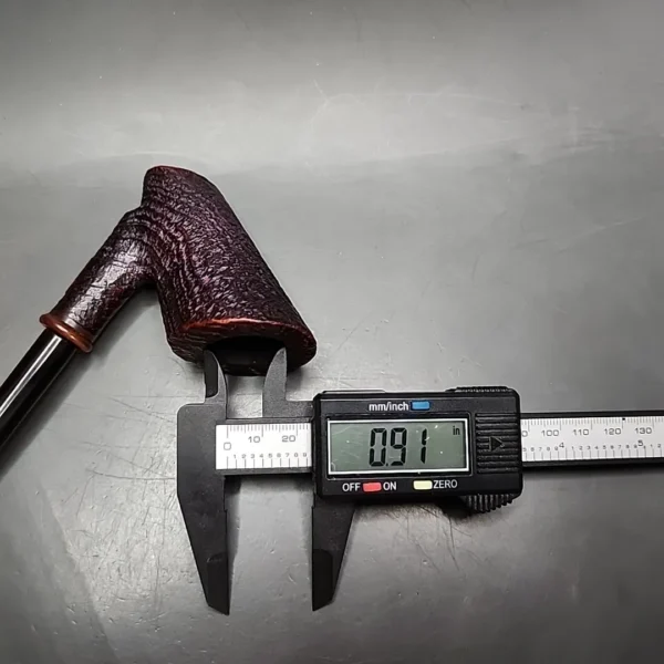 WO Larsen Sandblasted Churchwarden Sitter Estate Briar Pipe, Danish Estates - Image 9