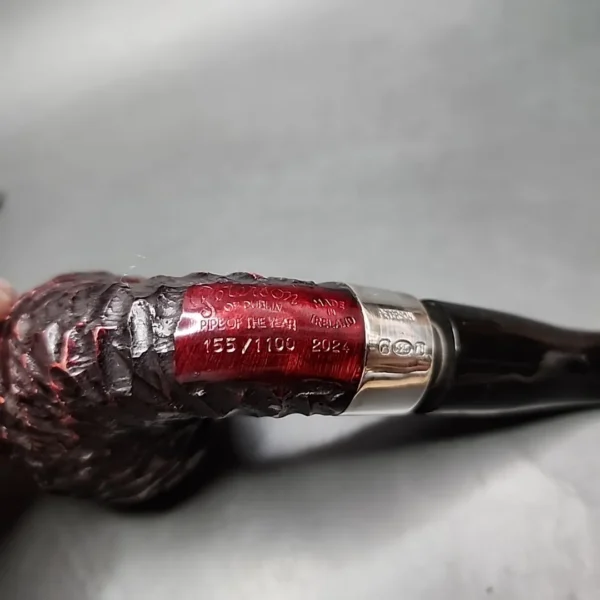 Peterson Pipe of the Year 2024 155/1100 Rusticated Rhodesian Briar Pipe, New - Image 9