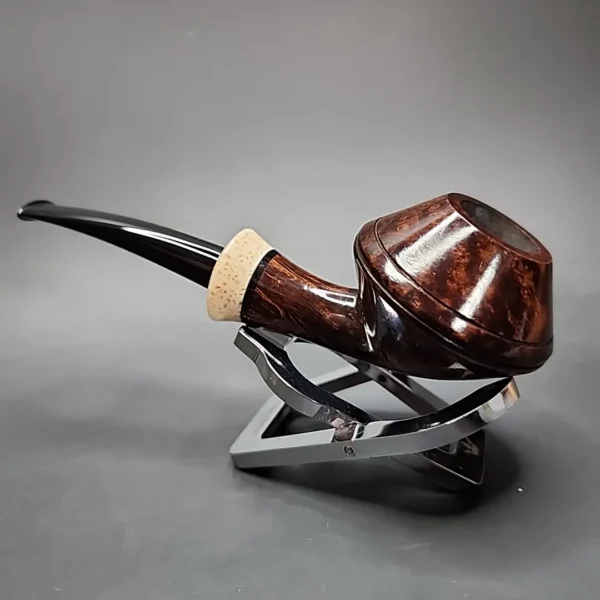 Pipe Tristan Smooth Swedish Bulldog Handmade Briar Pipe, New - Image 9