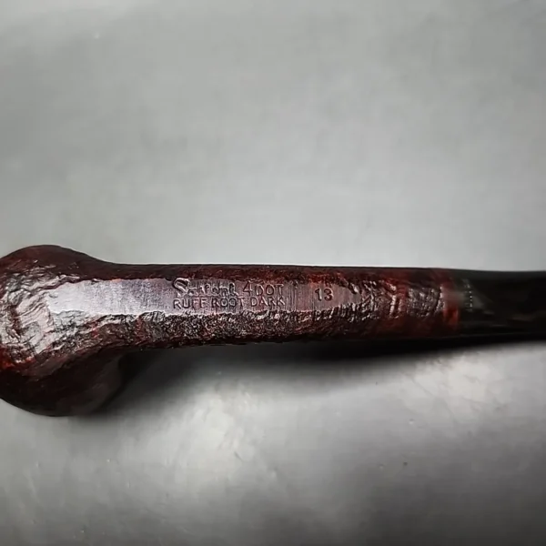 Sasieni 4 Dot Ruff Root Dark Sandblasted Canadian Estate Briar Pipe, French Estates - Image 9