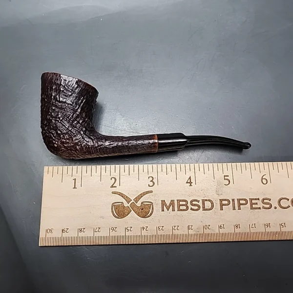 Sasieni 4 Dot Ruff Root Dark 7 Sandblasted Dublin Estate Briar Pipe, English Estates - Image 9