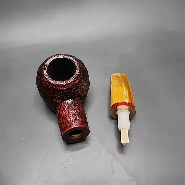 Savinelli 2024 Saint Nicholas 320 KS Rusticated Author Briar Pipe, 6mm, New - Image 9