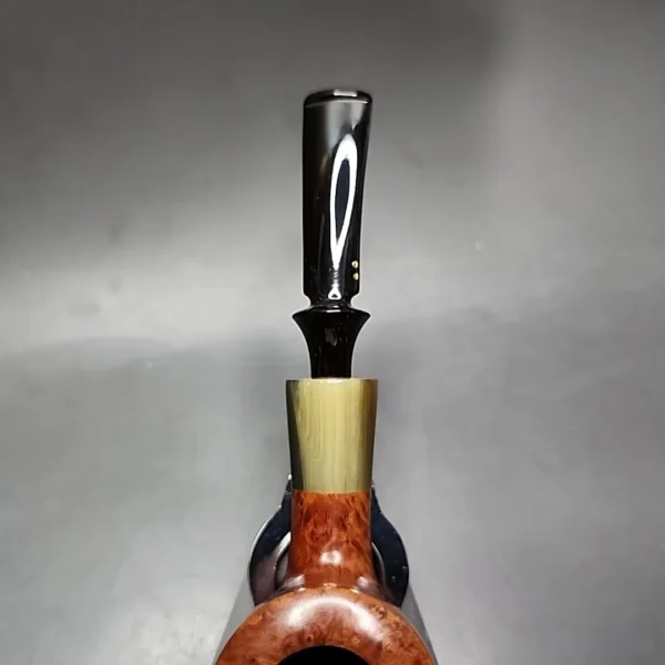 Savinelli Nonpareil 9121 Smooth Bent Pot Estate Briar Pipe, Unsmoked - Image 7