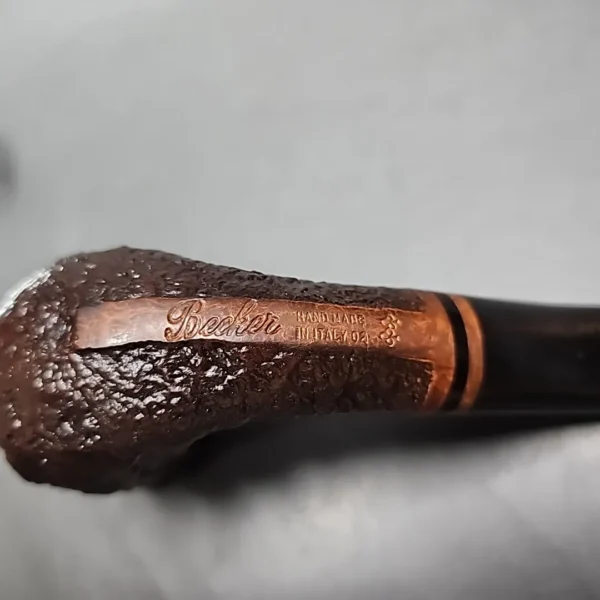 2002 Becker 2 Club Sandblasted Fluted Volcano Estate Briar Pipe, Italian Estates - Image 9