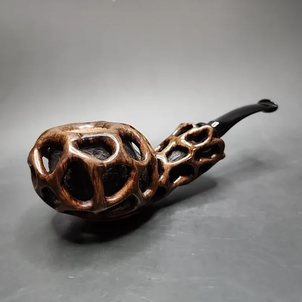 Moonlight Lotus Handmade Briar Pipe, New - Image 9