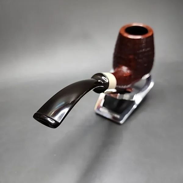 Jess Chonowitsch Sandblasted Bent Brandy Estate Briar Pipe, Danish Estates - Image 8