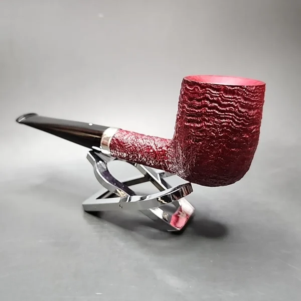 2008 Dunhill Ruby Bark 5103 Sandblasted Billiard Estate Briar Pipe, English Estates - Image 9