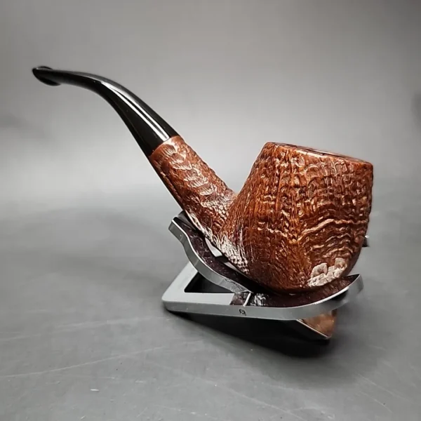 HTL Sandblasted Bent Apple Estate Briar Pipe, English Estates - Image 10