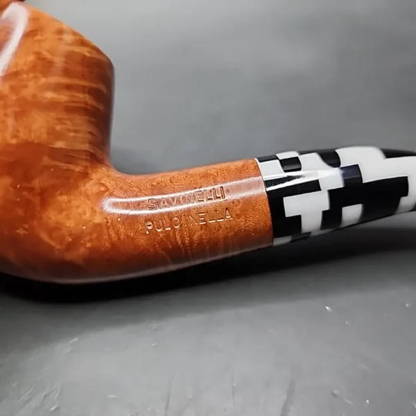 Savinelli Pulcinella 645 KS Smooth Bent Brandy Briar Pipe, 6mm - Image 10