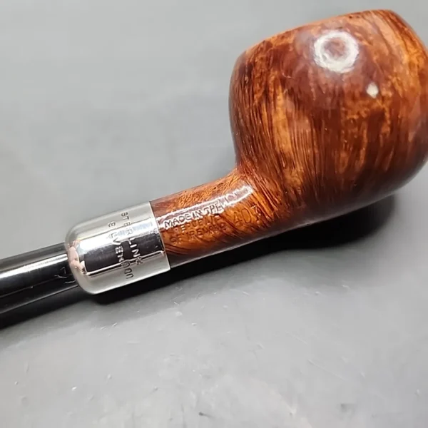 Pre-2003 Peterson Silver Mounted Army 407 Smooth Prince Estate Briar Pipe, Irish Estates - Image 10
