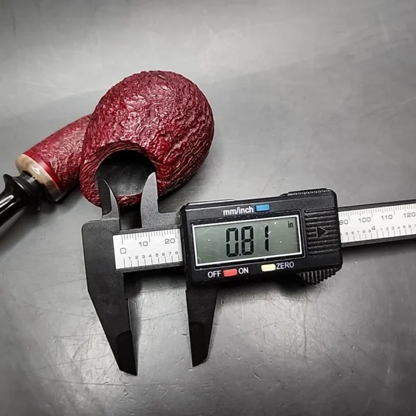 HS Studio Sandblasted Pitcher Estate Briar Pipe, Unsmoked - Image 10