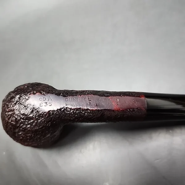1960 Dunhill Shell ODA 835 Sandblasted Billiard Estate Briar Pipe, English Estates - Image 10