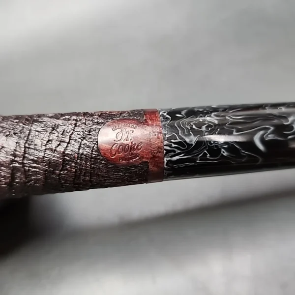 2002 JT Cooke Magnum Sandblasted Billiard Estate Briar Pipe, Unsmoked - Image 10