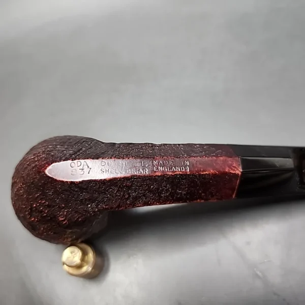 1958 Dunhill Shell ODA 837 Sandblasted Bulldog Estate Briar Pipe, English Estates - Image 10