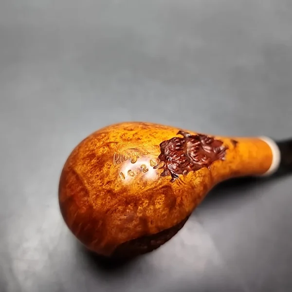 Preston Rogers Partially Rusticated Brandy Handmade Briar Pipe, New - Image 10