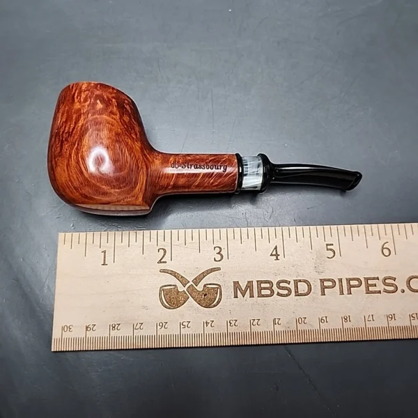 Design Berlin Strassbourg Smooth Sitter Estate Briar Pipe Unsmoked, 9mm - Image 10