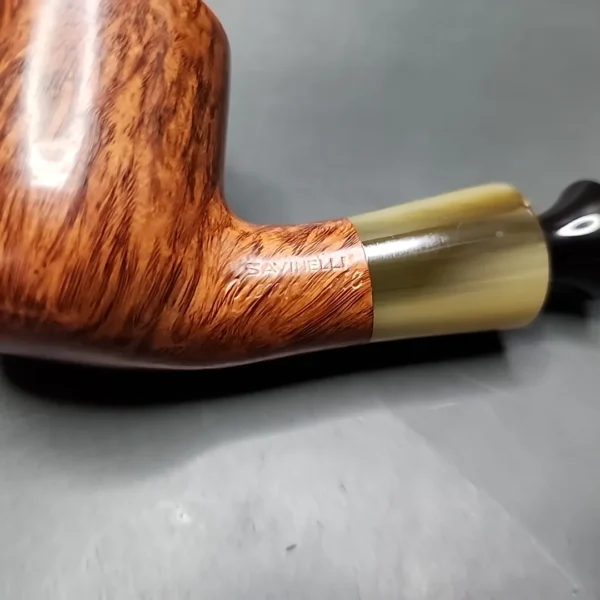 Savinelli Nonpareil 9121 Smooth Bent Pot Estate Briar Pipe, Unsmoked - Image 8