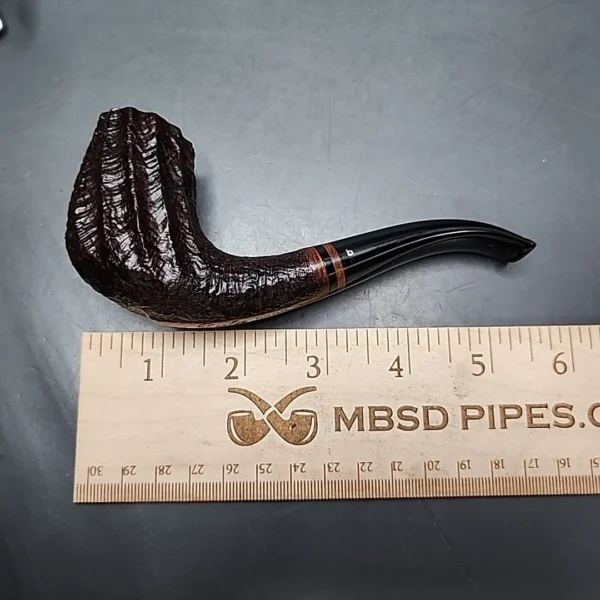 2002 Becker 2 Club Sandblasted Fluted Volcano Estate Briar Pipe, Italian Estates - Image 10
