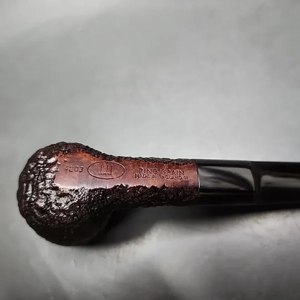 2002 Dunhill Ring Grain 4203 Saddle Billiard Estate Briar Pipe, English Estates - Image 10