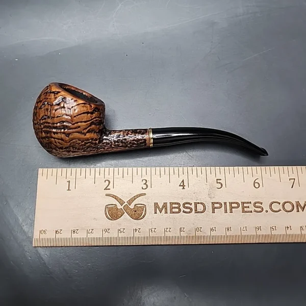 Charatan's Make 73x Lane Era Sandblasted Acorn Estate Briar Pipe, English Estates - Image 10