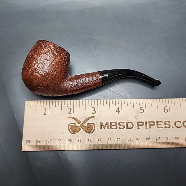 HTL Sandblasted Bent Apple Estate Briar Pipe, English Estates - Image 11