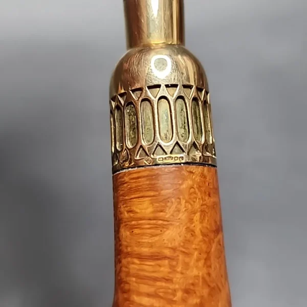 1980 Dunhill 51033 18k Gold Spigot Billiard Estate Briar Pipe, Unsmoked - Image 11