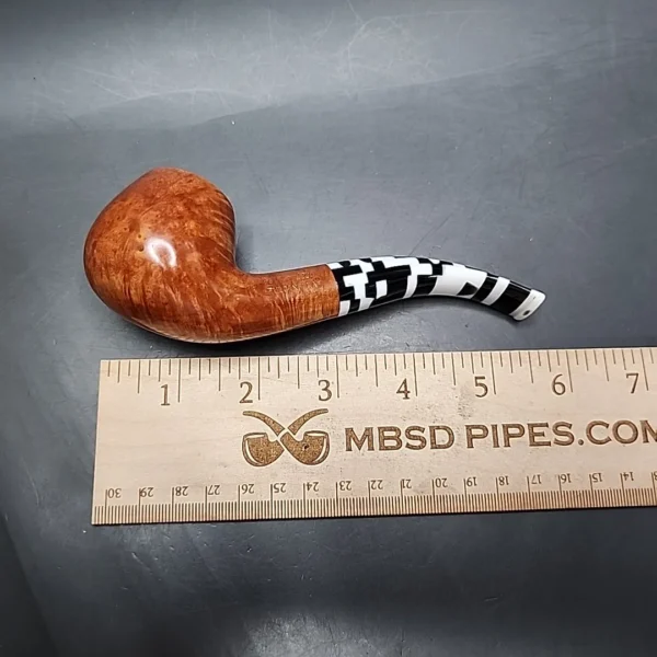 Savinelli Pulcinella 645 KS Smooth Bent Brandy Briar Pipe, 6mm - Image 11