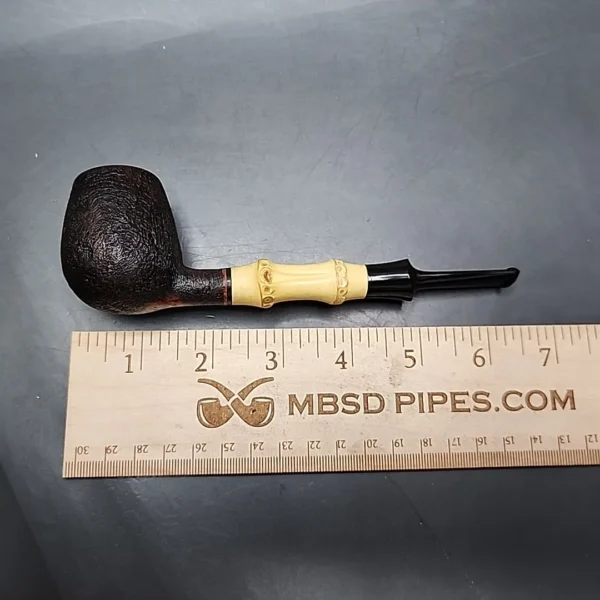 Ernie Markle Sandblasted Bamboo Lovat Estate Briar Pipe, American Estates - Image 11