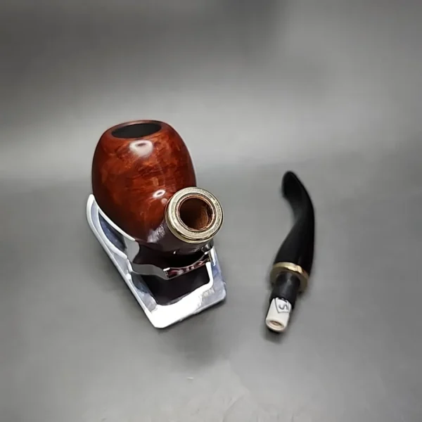 Vauen 3215 Smooth Bent Apple Estate Briar Pipe, Unsmoked, 9mm - Image 11