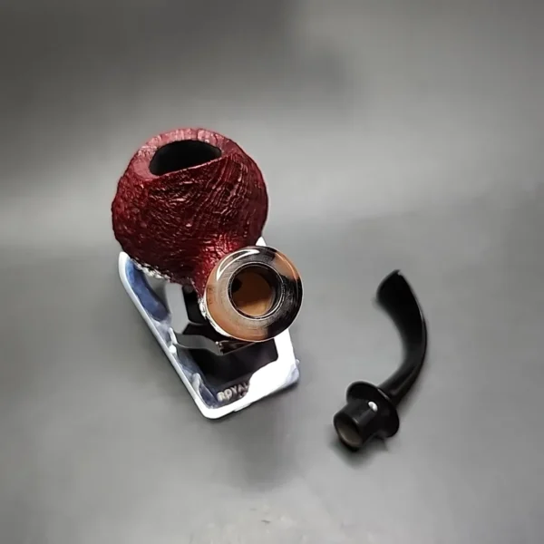 HS Studio Sandblasted Pitcher Estate Briar Pipe, Unsmoked - Image 11