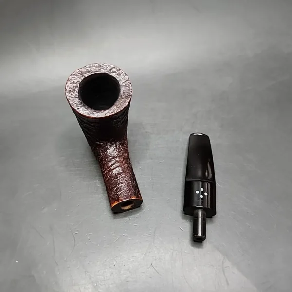 Sasieni 4 Dot Ruff Root Dark 7 Sandblasted Dublin Estate Briar Pipe, English Estates - Image 11