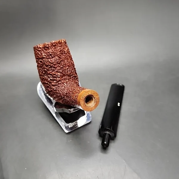 1999 Clarence Mickles Large Rusticated Billiard Estate Briar Pipe, American Estates - Image 11