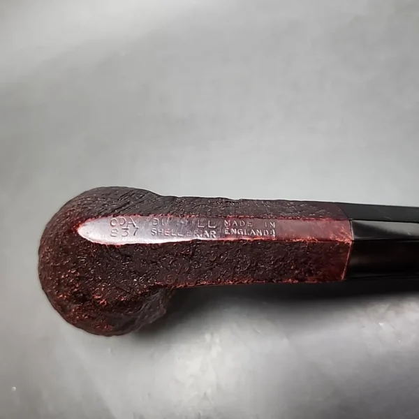 1958 Dunhill Shell ODA 837 Sandblasted Bulldog Estate Briar Pipe, English Estates - Image 11