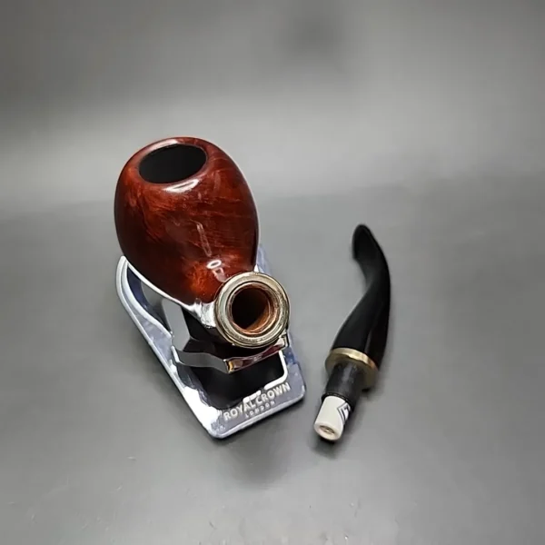 Vauen 3215 Smooth Bent Apple Estate Briar Pipe, Unsmoked, 9mm - Image 11