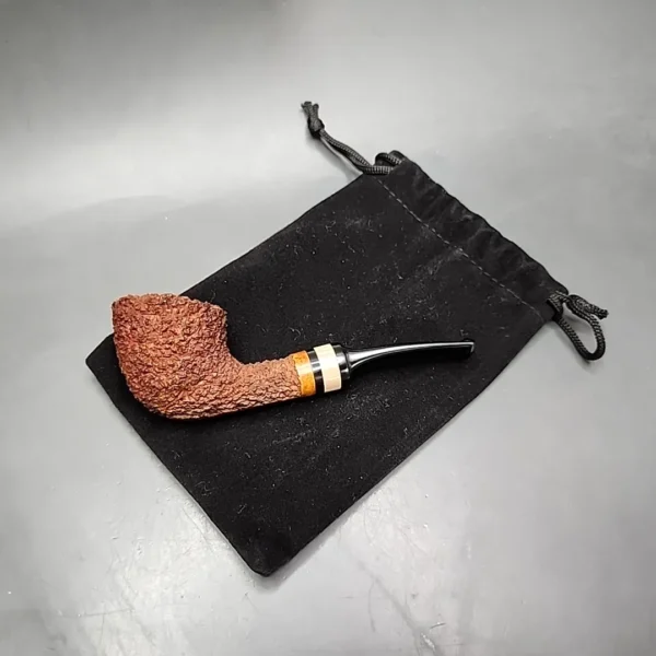 Preston Rogers Rusticated Nosewarmer Pot Handmade Briar Pipe, New - Image 11