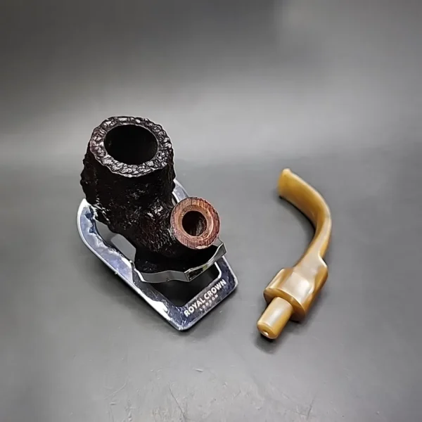Savinelli Estella Rusticated Oom Paul Estate Briar Pipe, Unsmoked - Image 11