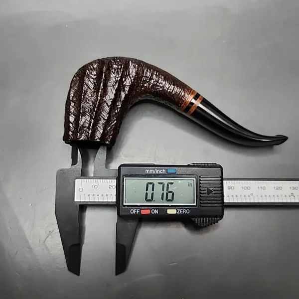 2002 Becker 2 Club Sandblasted Fluted Volcano Estate Briar Pipe, Italian Estates - Image 11