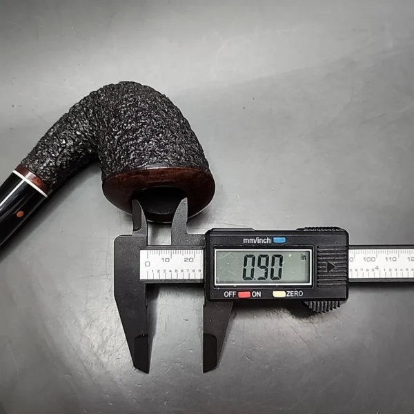2001 Steve Weiner XL Rusticated Bent Dublin Estate Briar Pipe, American Estates - Image 11