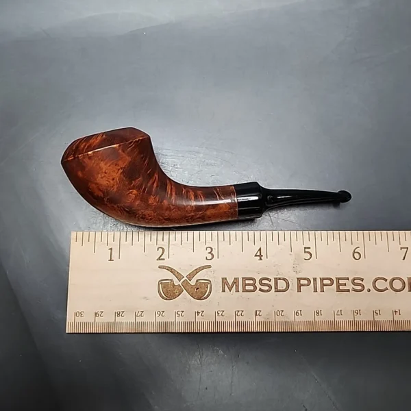 Andreas Bennwik Smooth Bent Horn Handmade Estate Briar Pipe, Unsmoked - Image 10