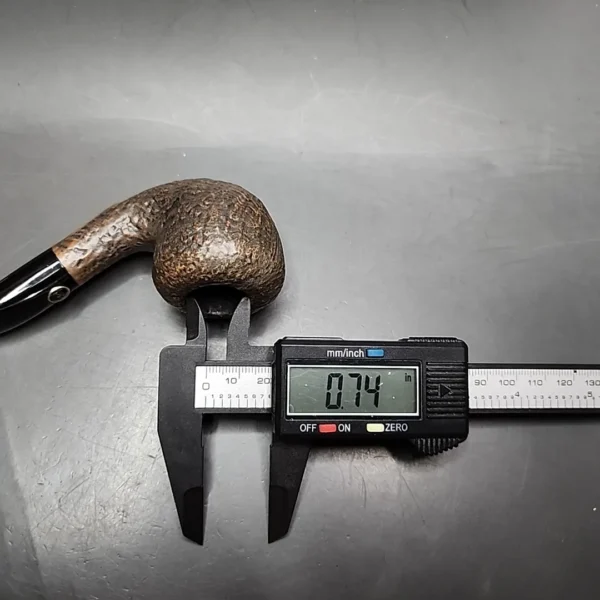 Aldo Velani Barolo Sandblasted Pear Estate Briar Pipe, Unsmoked - Image 11