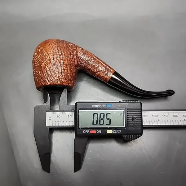 HTL Sandblasted Bent Apple Estate Briar Pipe, English Estates - Image 12