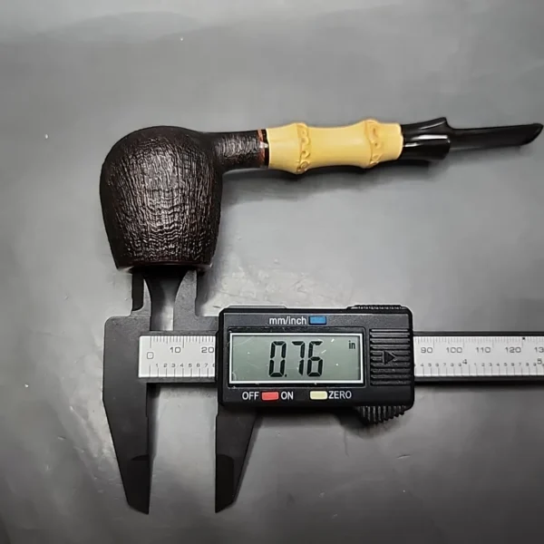 Ernie Markle Sandblasted Bamboo Lovat Estate Briar Pipe, American Estates - Image 12