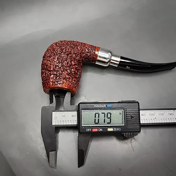 Ser Jacopo R1 Rusticated Bent Egg Estate Briar Pipe, Italian Estates - Image 12
