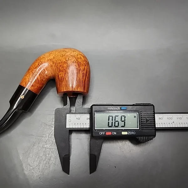 Peterson Straight Grain 220S Smooth Bent Billiard Estate Briar Pipe, Unsmoked - Image 12