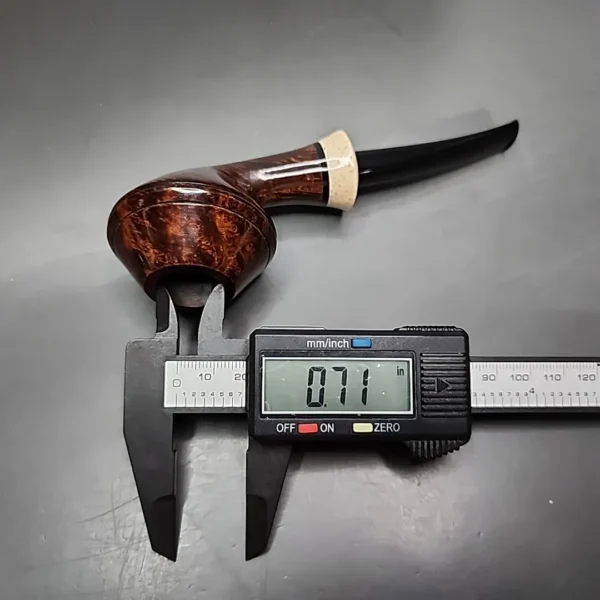 Pipe Tristan Smooth Swedish Bulldog Handmade Briar Pipe, New - Image 12